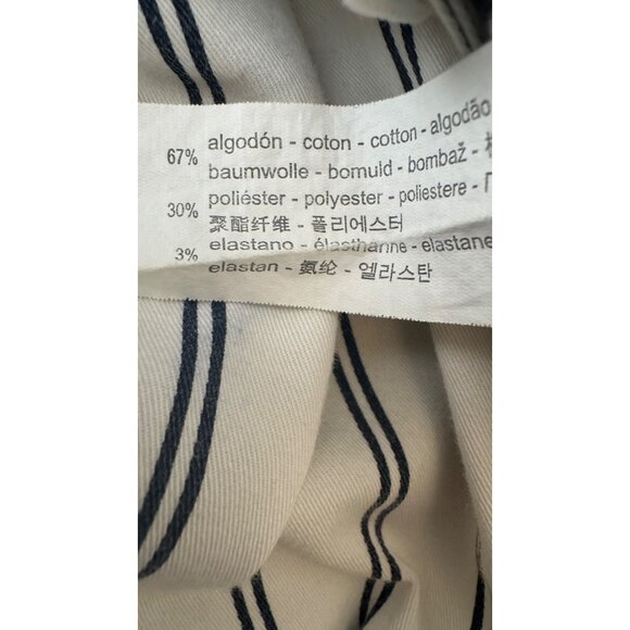 2/$30 Zara Small Striped High-Waisted Shorts Tie Belt Cotton Blend - Picture 11 of 12